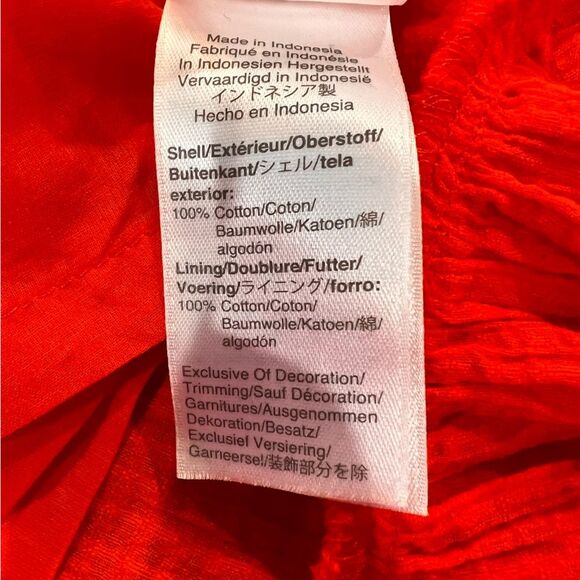 Romantic Red Ruffle Wrap Dress Crinkled Cotton Gauze Fit & Flare XS J.Crew NWT - Picture 8 of 10